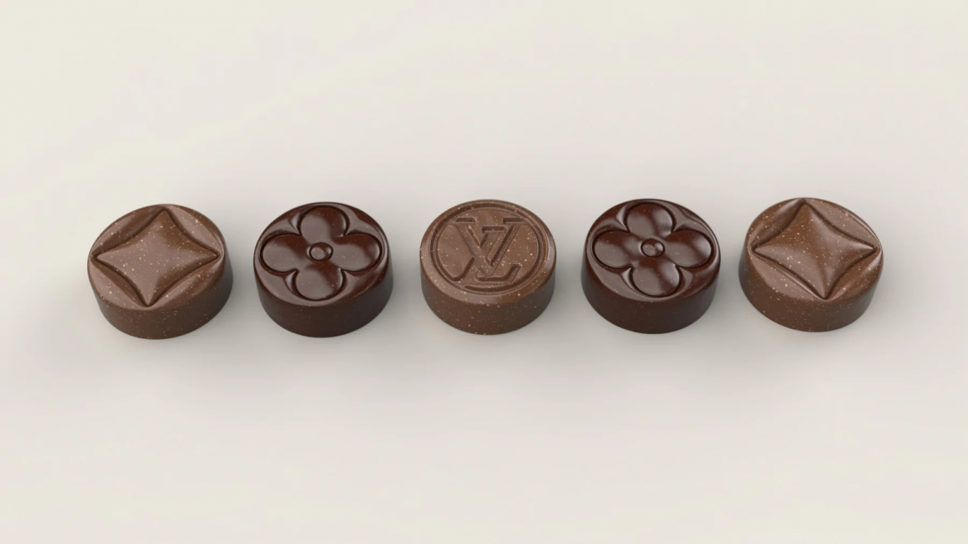 Louis Vuitton chocolates by Maxime Frederic in Paris. La chocolaterie